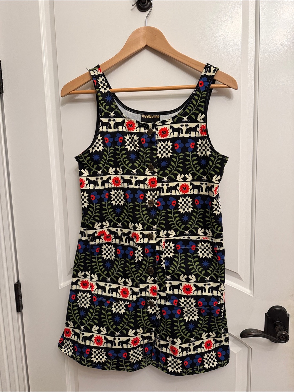 Nooworks Chloe The Guardians Folk Print Dress S